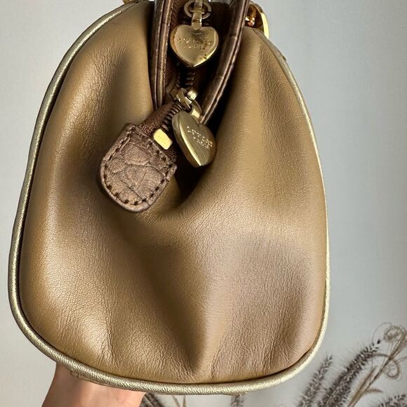 Lovecat Paris Leather Mini Satchel Handbag Croc Charms - Picture 4 of 9